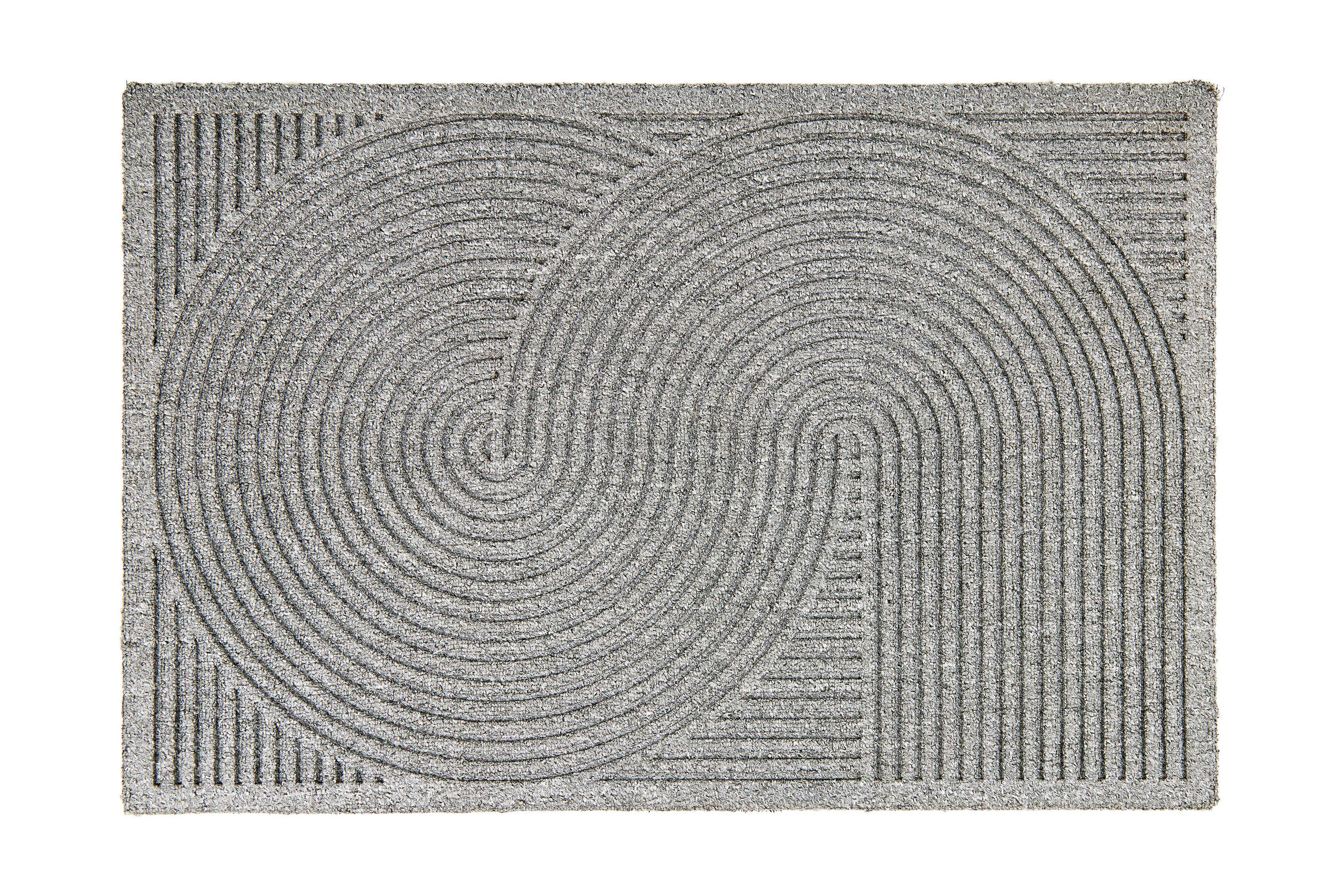 FUßMATTE 45/75 cm Graph Deluxe  - Silberfarben, Design, Kunststoff/Textil (45/75cm)