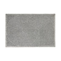 FUßMATTE 45/75 cm Graph Deluxe  - Silberfarben, Design, Kunststoff/Textil (45/75cm)