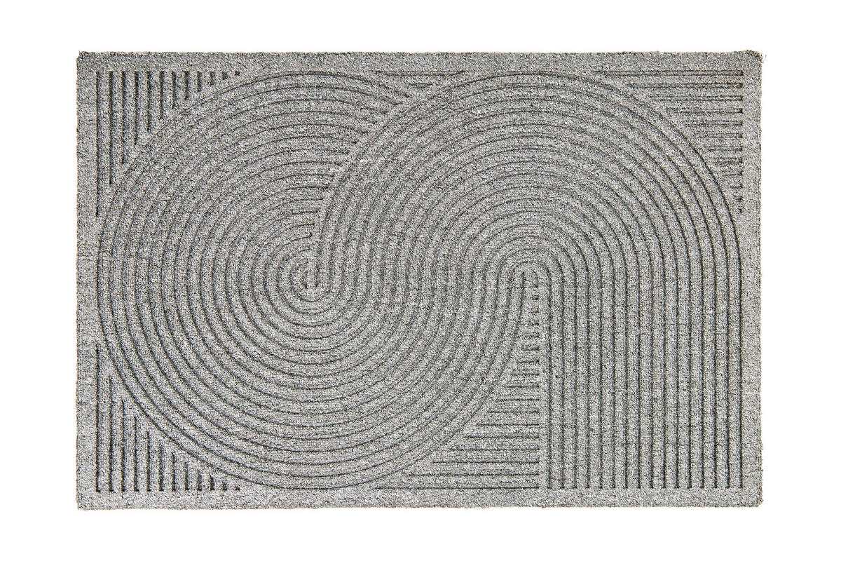 FUßMATTE 45/75 cm Graph Deluxe  - Silberfarben, Design, Kunststoff/Textil (45/75cm)