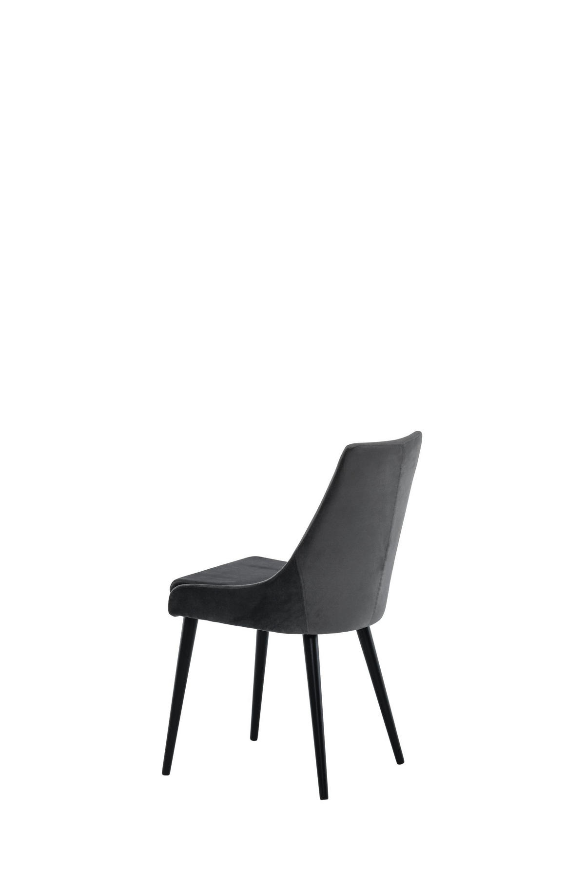 STOLICA  tamno siva  drvo, tekstil      - tamno siva/crna, Konvencionalno, drvo/tekstil (49/87/59cm)