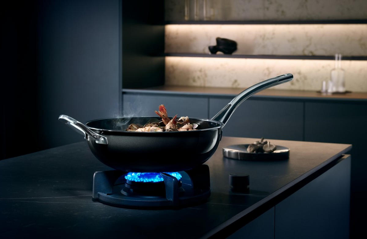 WOK Fusiontec 28 cm  - Schwarz, Design, Metall (28cm) - WMF