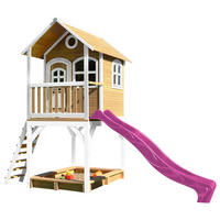 SPIELHAUS SARAH 370/291/191 cm  - Lila/Braun, KONVENTIONELL, Holz/Kunststoff (370/291/191cm) - Ambia Garden