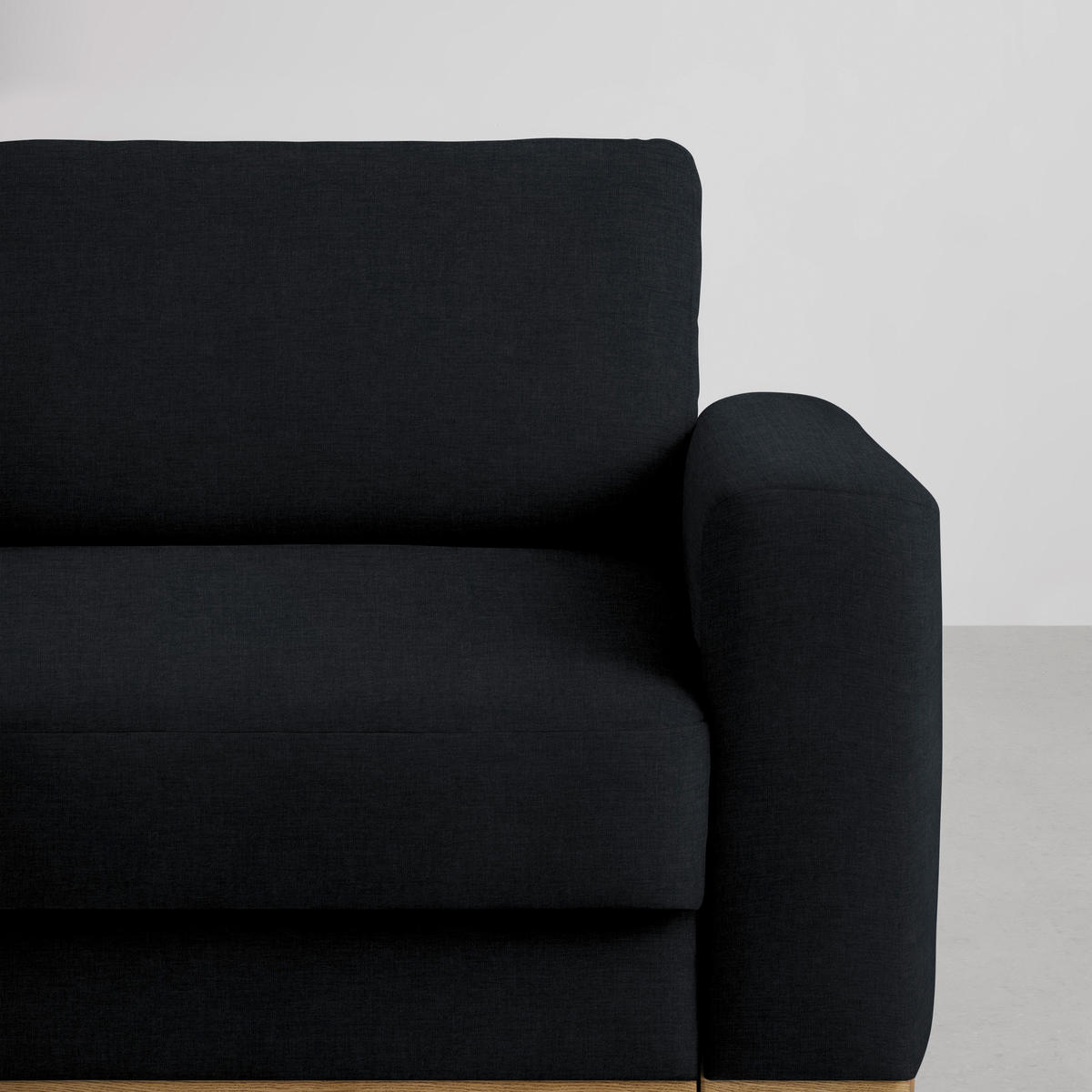 ECKSOFA in Chenille Schwarz  - Schwarz, Konventionell, Holz/Textil (167/234cm) - MID.YOU