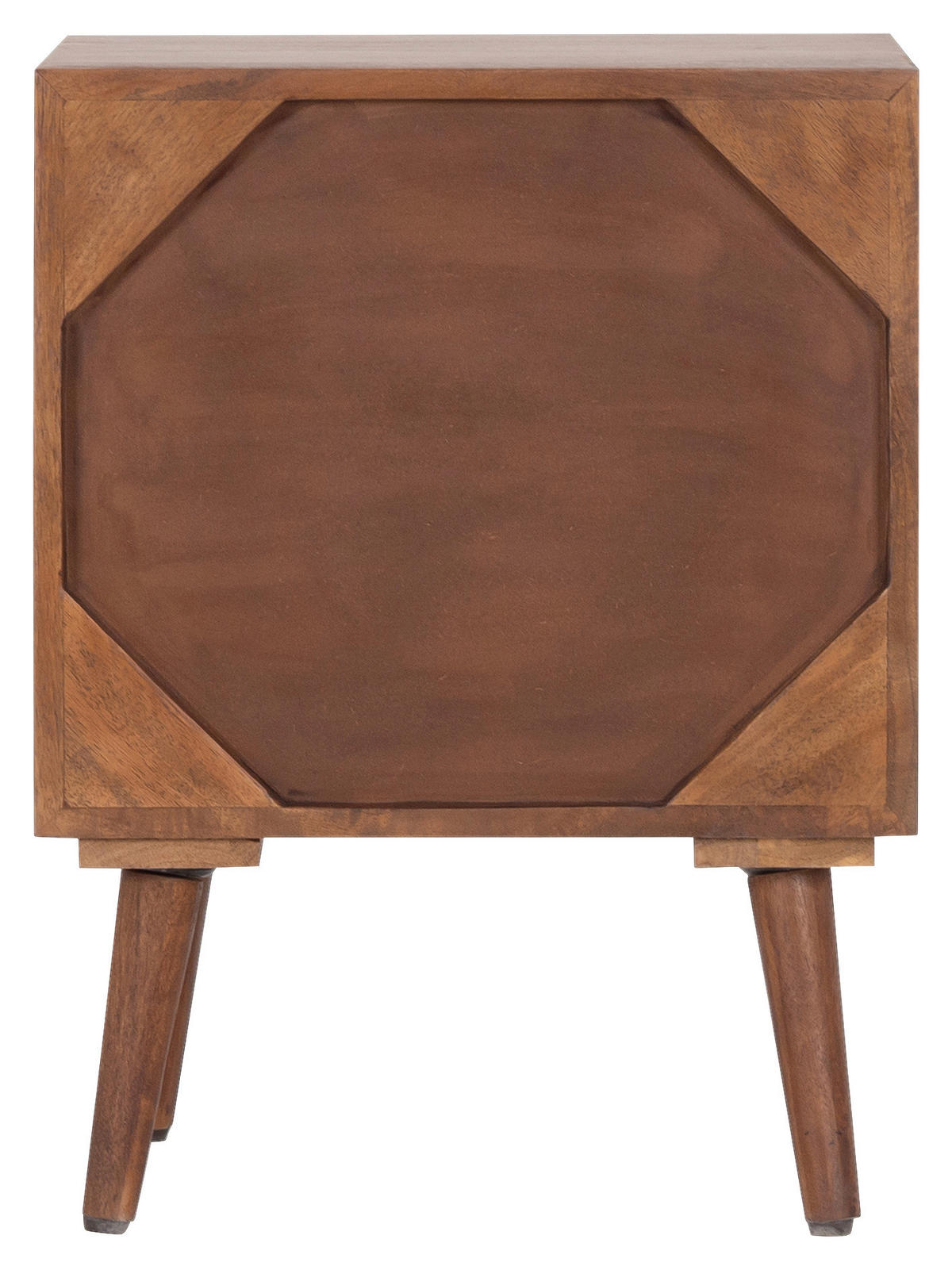 NACHTKÄSTCHEN 40/50/35 cm  in Hartholz Mangoholz Honig  - Schwarz/Honig, MODERN, Holz/Metall (40/50/35cm) - MID.YOU