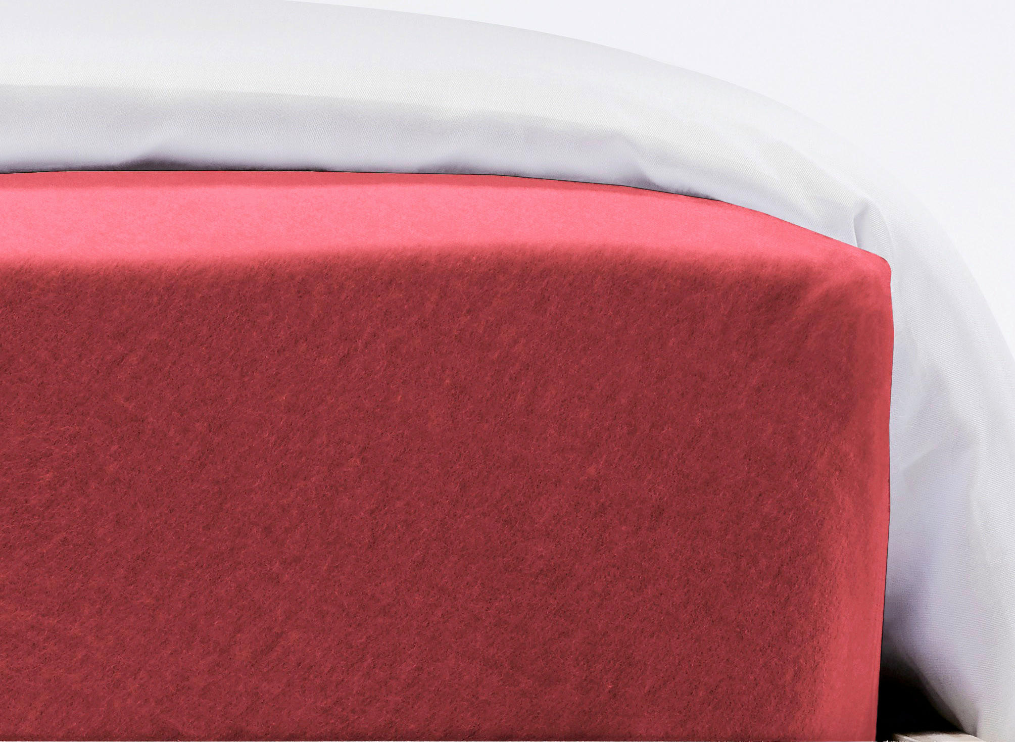 SPANNBETTTUCH Flausch Jersey Jersey  - Bordeaux, Basics, Textil (150/200cm) - Fleuresse
