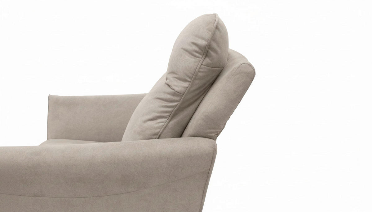 RELAXSESSEL in Textil Beige  - Beige/Buchefarben, Design, Holz/Textil (88/110/92cm) - Livetastic
