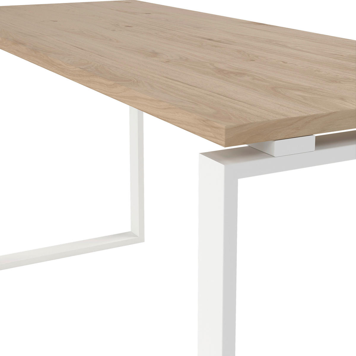 SCHREIBTISCH 150/60/75,6 cm  in Eichefarben  - Eichefarben/Weiß, MODERN, Holzwerkstoff/Metall (150/60/75,6cm) - MID.YOU
