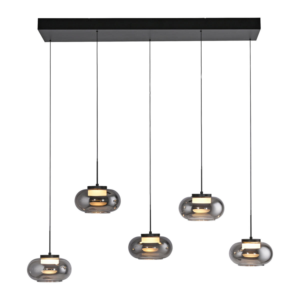 LED-PENDELLEUCHTE 110/36/120 cm  - Schwarz, Design, Kunststoff/Metall (110/36/120cm) - Schöner Wohnen