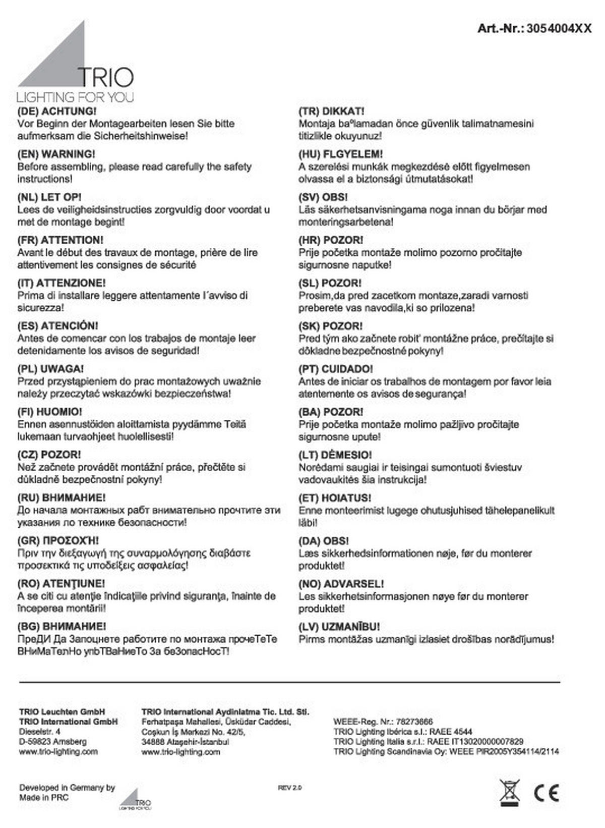 HÄNGELEUCHTE  77/150/13 cm   - Weiss, Design, Textil/Metall (77/150/13cm) - Trio Leuchten