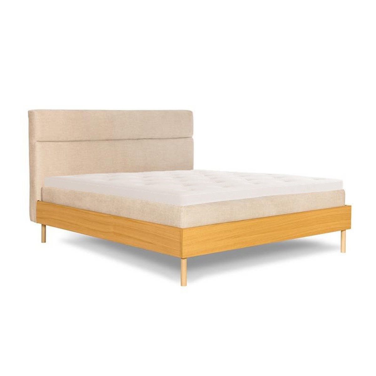 SÄNG 180/200 cm  i naturfärgad, beige   - beige/naturfärgad, Klassisk, trä/textil (180/200cm) - Niels Andersson