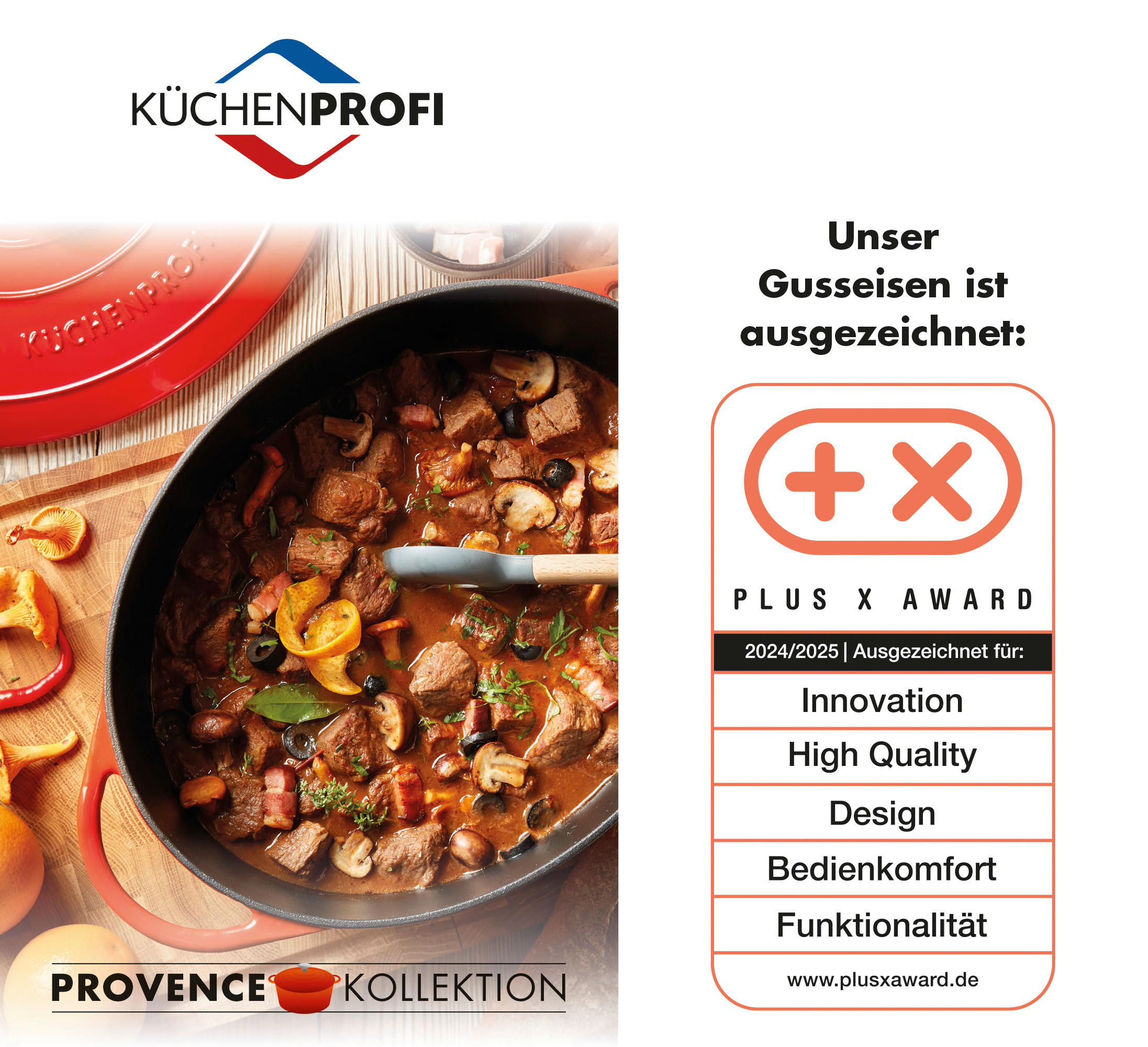 BRATENTOPF PROVENCE 4,2 L  - Jadegrün, Basics, Metall (24/31,5cm) - KÜCHENPROFI