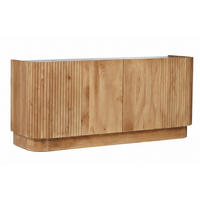 SIDEBOARD  in 170/75/45 cm  - Silberfarben/Naturfarben, Design, Holz/Stein (170/75/45cm) - Livetastic