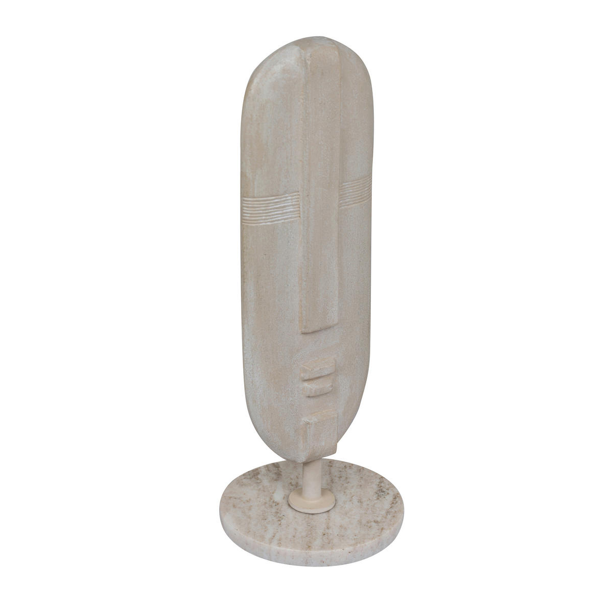 SKULPTUR - Beige, Basics, Stein/Metall (13/37/13cm)