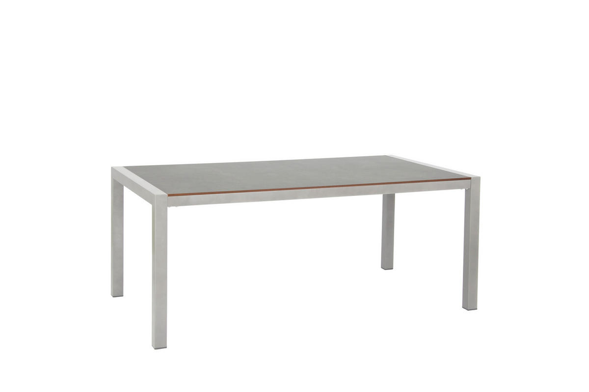 GARTENSET beschichtet Aluminium  - Platinfarben/Anthrazit, Basics, Textil/Metall (180/98/74cm) - Acamp