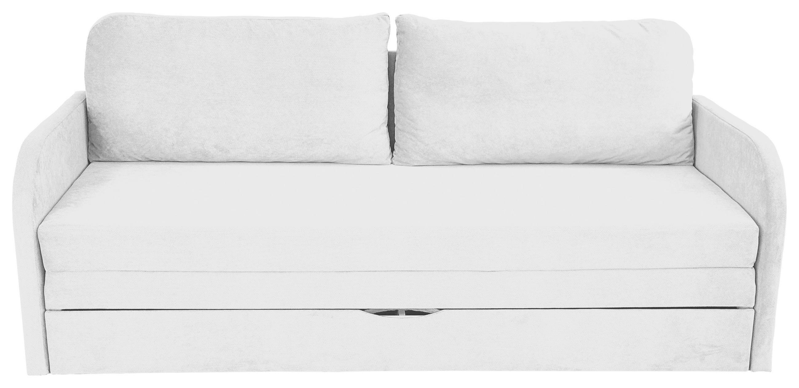 SCHLAFSOFA Flachgewebe Weiß  - Schwarz/Weiß, Design, Kunststoff/Textil (203/77/86cm) - MID.YOU