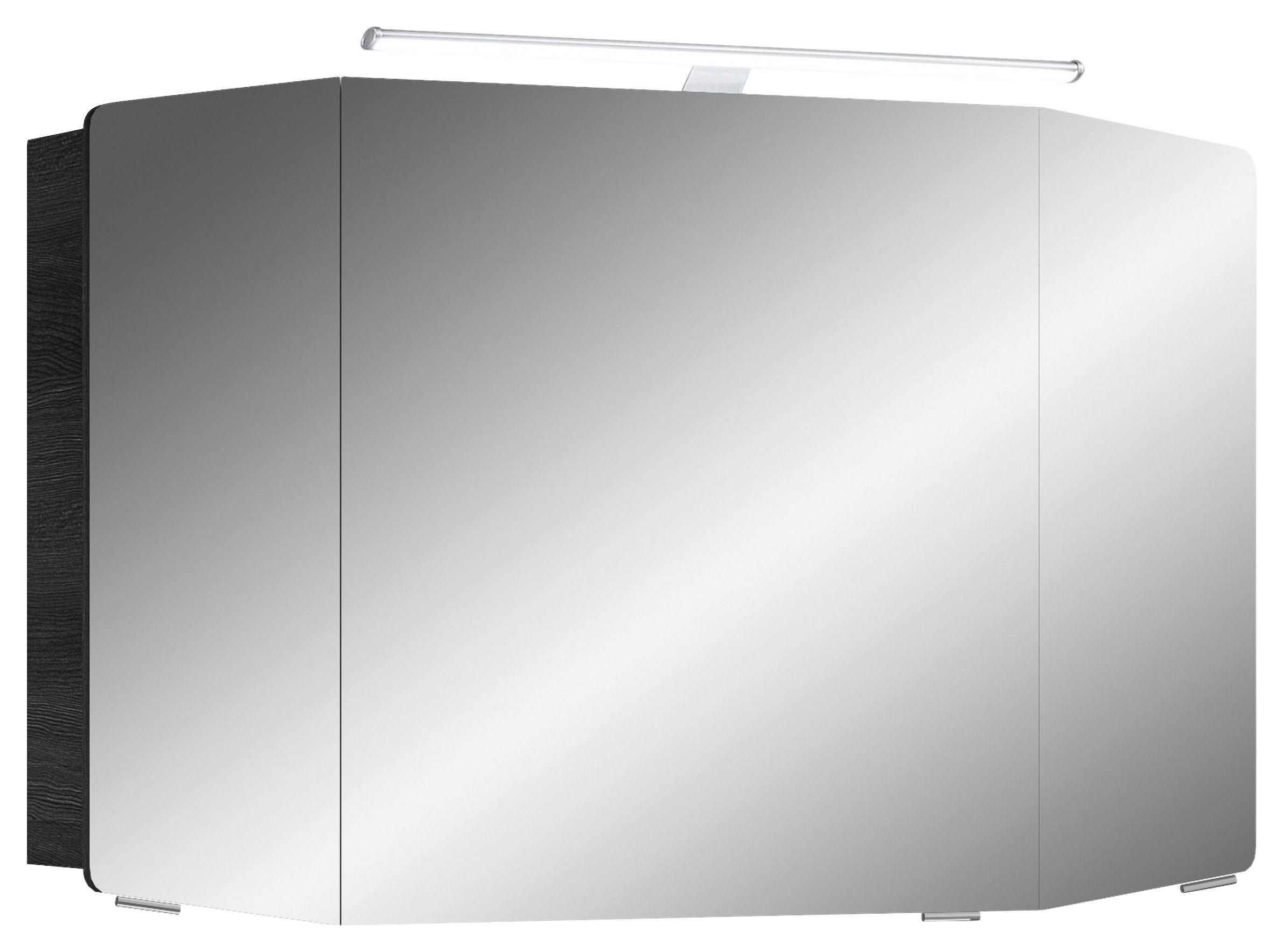 SPIEGELSCHRANK 100/67/17 cm  - Chromfarben/Graphitfarben, KONVENTIONELL, Glas/Holzwerkstoff (100/67/17cm) - Pelipal