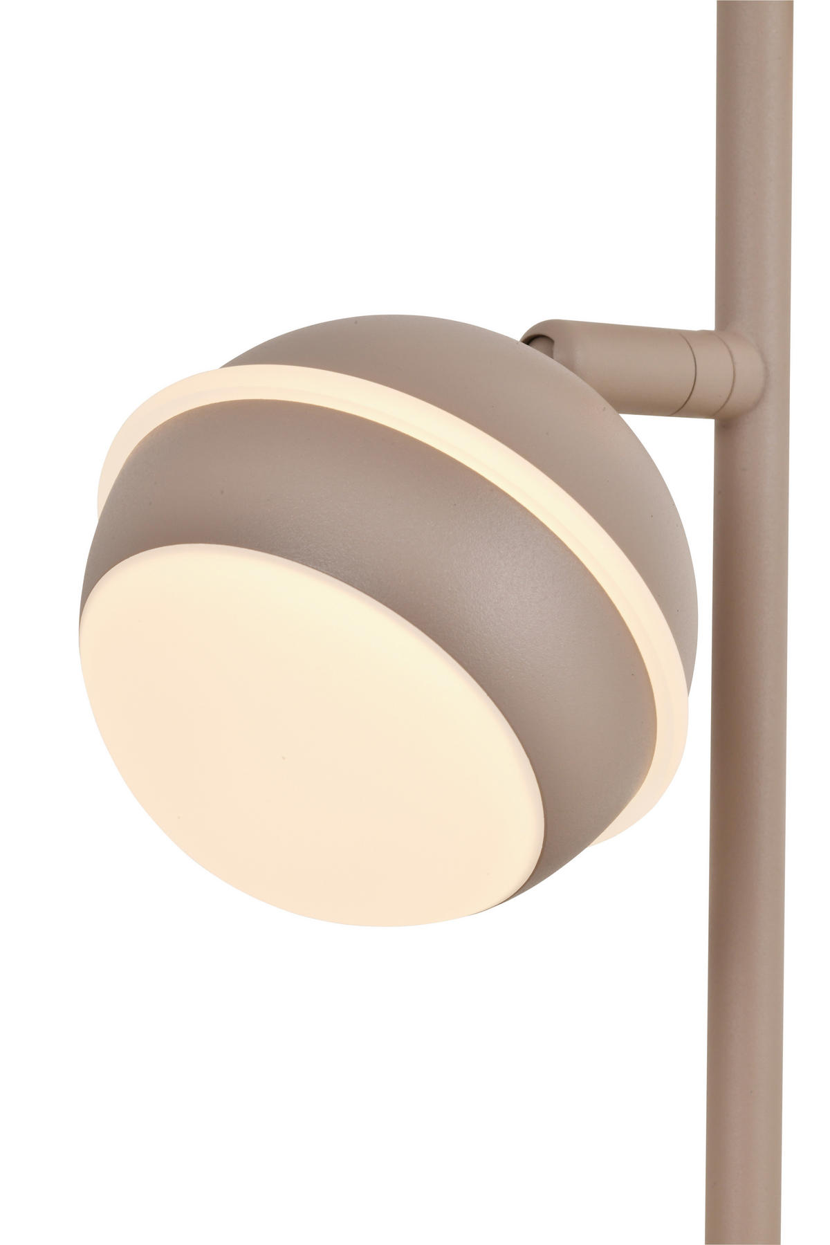 LED-TISCHLEUCHTE Biarritz 24/42/15 cm  - Sandfarben/Schwarzchrom, Design, Kunststoff/Metall (24/42/15cm)
