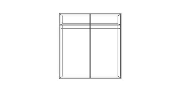 KLEIDERSCHRANK 181/210/54 cm 4-türig  - Dunkelgrau/Grau, KONVENTIONELL, Glas/Holzwerkstoff (181/210/54cm) - Carryhome