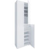 SKOSKÅP Lona  i 70/220/40 cm  - vit/silver, Design, trämaterial/plast (70/220/40cm) - MID.YOU