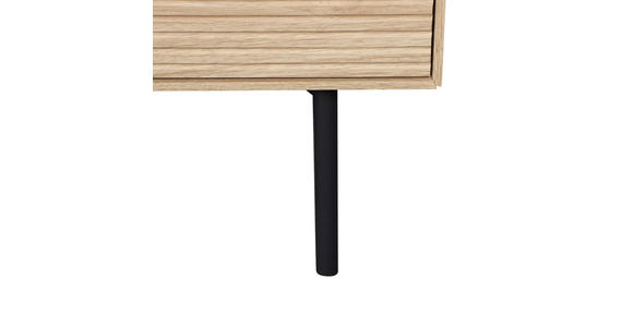 HIGHBOARD  100/120/40 cm 1 Schublade(n)  - Eichefarben/Schwarz, KONVENTIONELL, Glas/Holzwerkstoff (100/120/40cm) - Xora