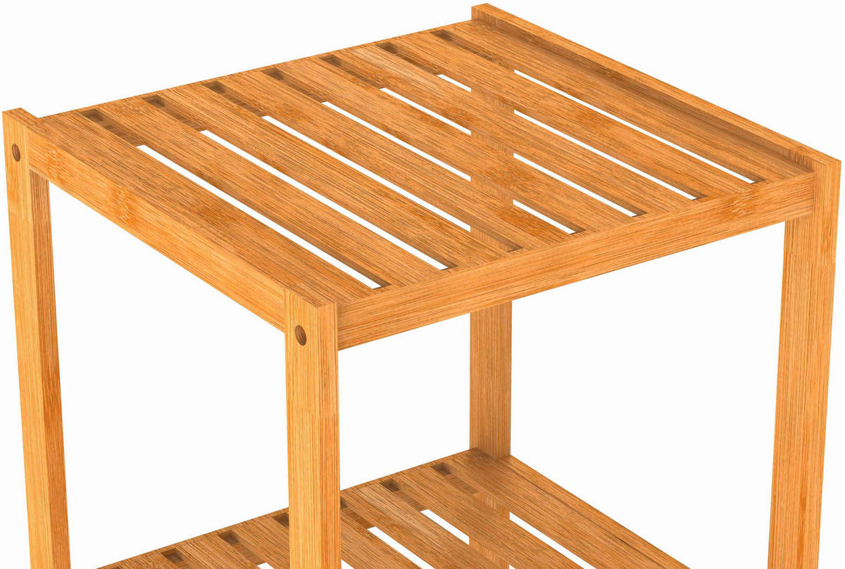 BADEZIMMERREGAL 34/80/33 cm  - Braun, Natur, Holz (34/80/33cm) - Carryhome
