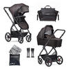KINDERWAGENSET FX4 Life  - Dunkelbraun/Schwarz, Basics, Textil/Metall (57/129/100cm) - Gesslein