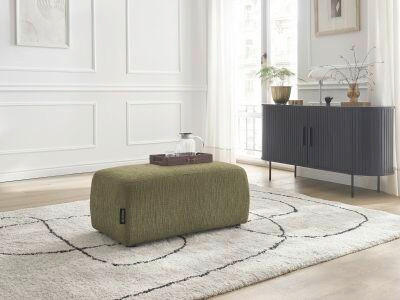 HOCKER ATILLA Struktur Grün  - Schwarz/Grün, MODERN, Kunststoff/Textil (92/44/48cm)
