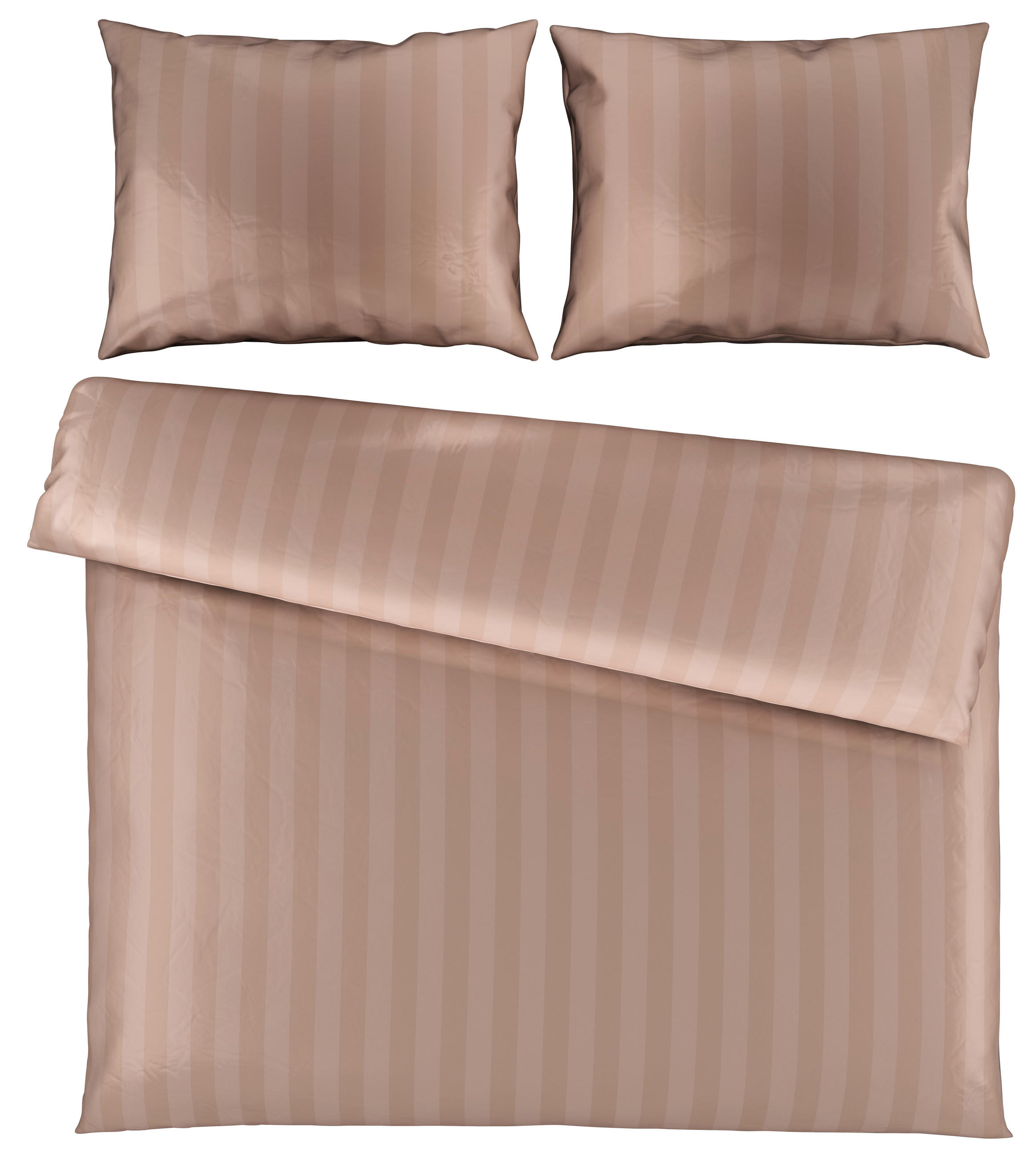 BETTWÄSCHESET 3-teilig Satin 200/210 cm  - Beige, Textil (200/210cm) - Dieter Knoll