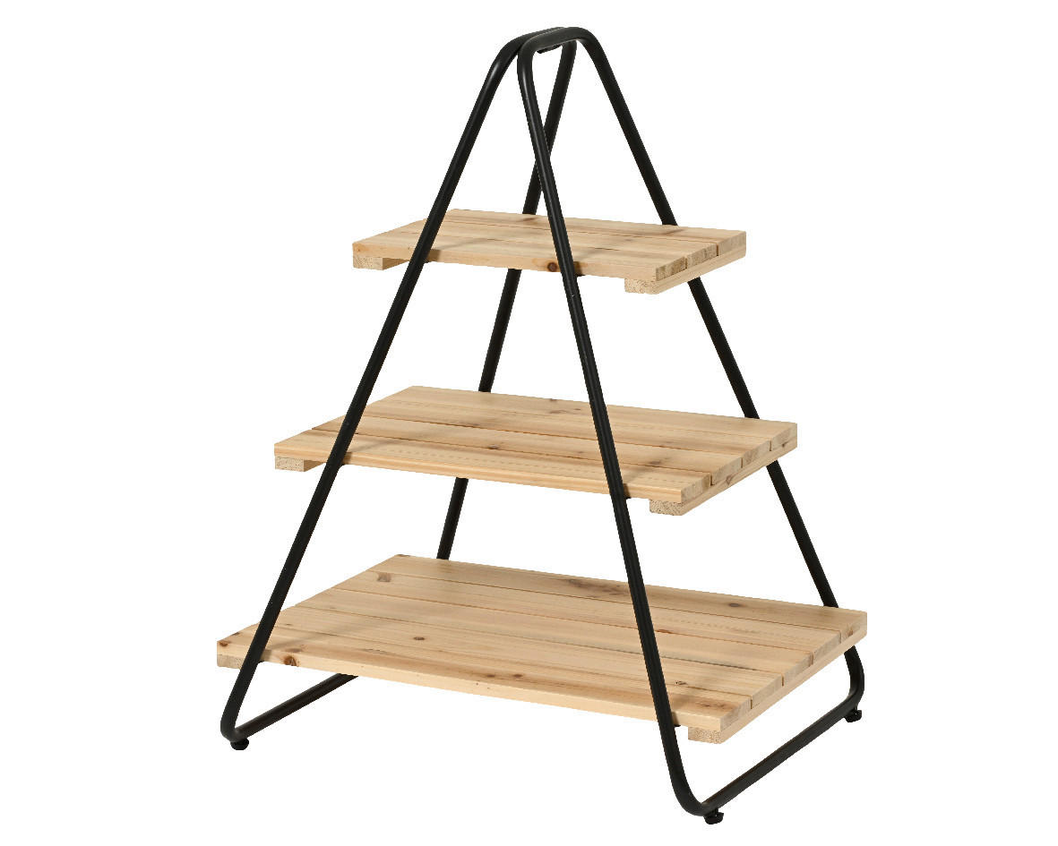 PFLANZTISCH  - Schwarz/Braun, Basics, Holz/Metall (40/50/66cm)