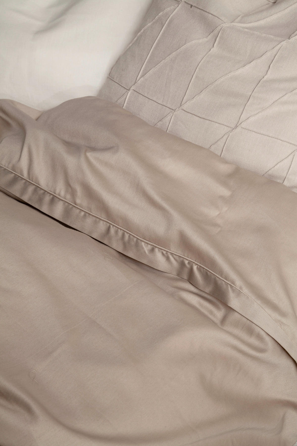WENDEBETTWÄSCHE SW-PURE Satin 200/200 cm  - Sandfarben/Beige, Basics, Textil (200/200cm) - Schöner Wohnen