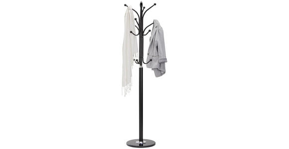 KLEIDERSTÄNDER in Schwarz 37/180/37 cm - Schwarz, Design, Stein/Metall (37/180/37cm) - Carryhome