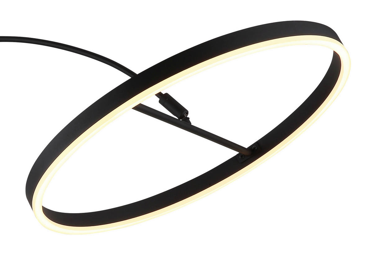 LED-STEHLEUCHTE 15/107 cm    - Schwarz/Weiß, Design, Kunststoff/Stein (15/107cm) - Globo