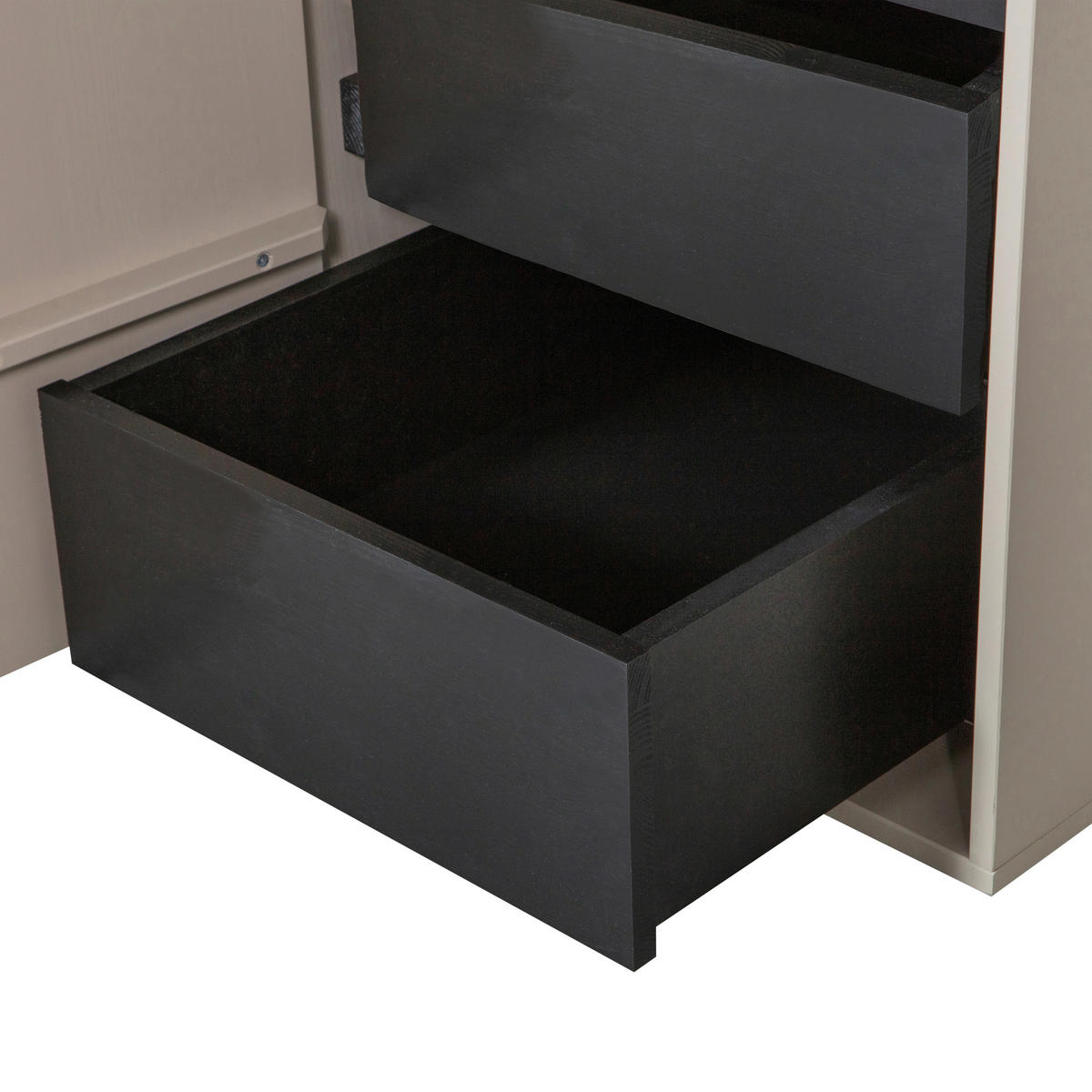 DREHTÜRENSCHRANK 50/200/58 cm,  in Grau, 1-türig  - Schwarz/Grau, Design, Holz/Holzwerkstoff (50/200/58cm) - Livetastic