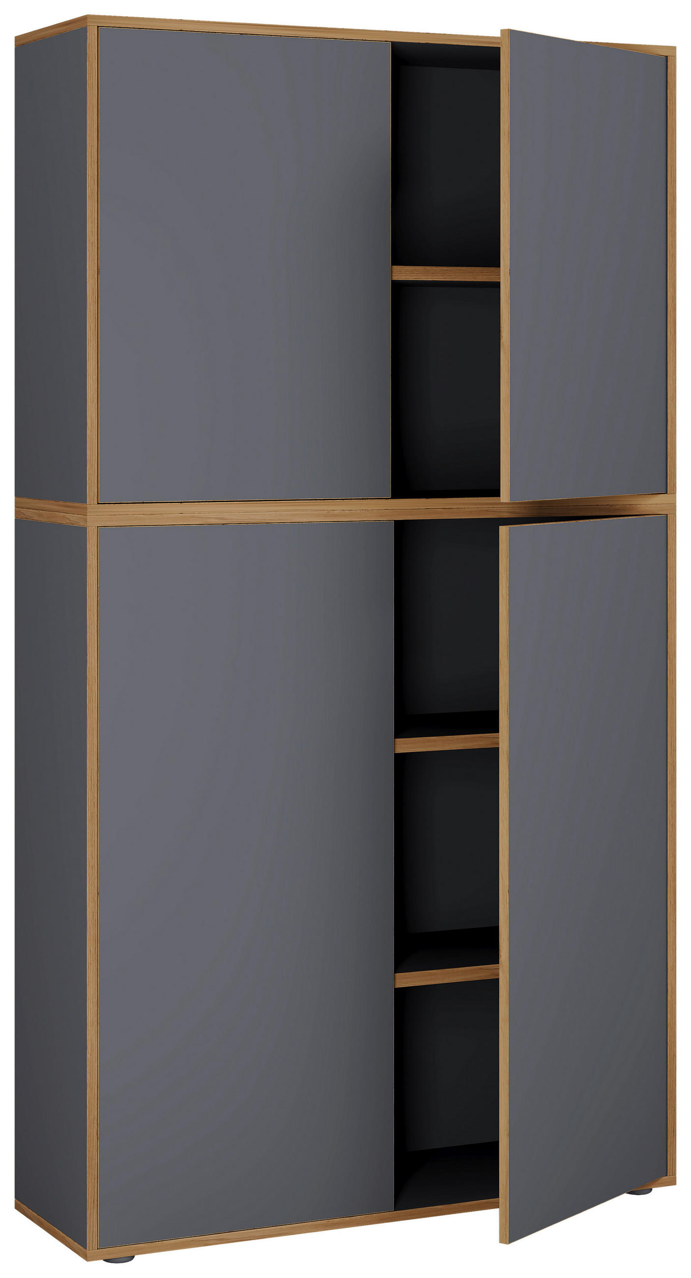 AKTENSCHRANK 100/183/33 cm  - Honigeiche/Anthrazit, Design, Holzwerkstoff (100/183/33cm) - MID.YOU