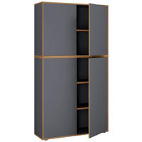 AKTENSCHRANK 100/183/33 cm  - Honigeiche/Anthrazit, Design, Holzwerkstoff (100/183/33cm) - MID.YOU