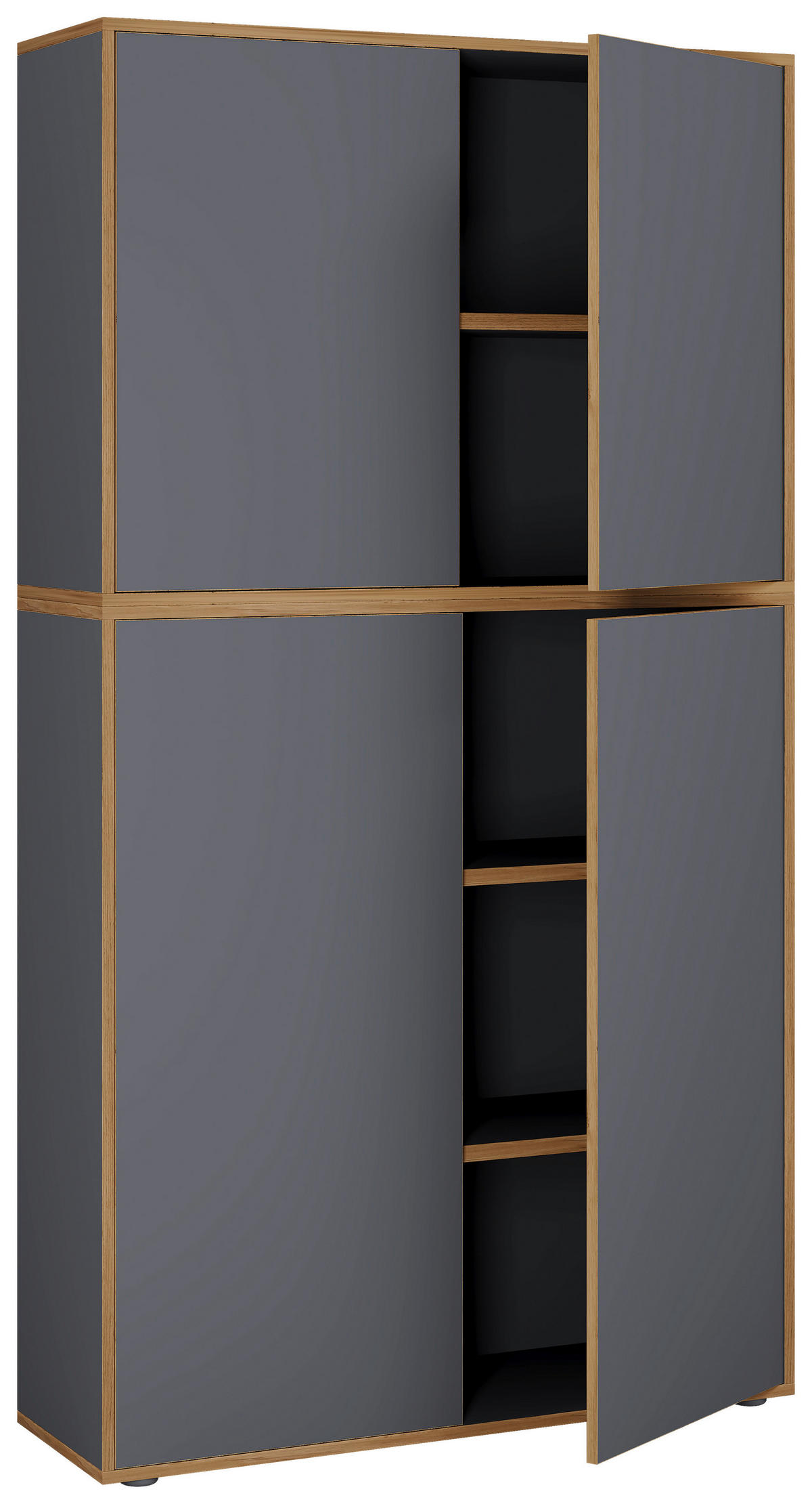 AKTENSCHRANK 100/183/33 cm  - Honigeiche/Anthrazit, Design, Holzwerkstoff (100/183/33cm) - MID.YOU