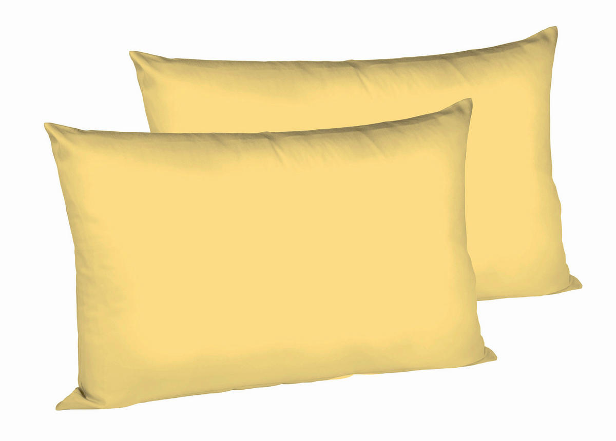 KISSENHÜLLEN-SET 40/60 cm  - Hellgelb, Basics, Textil (40/60cm) - Fleuresse