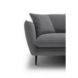 ECKSOFA  in Webstoff Dunkelgrau  304/196 cm  - Dunkelgrau/Schwarz, KONVENTIONELL, Textil/Metall (304/196cm) - Hom`in