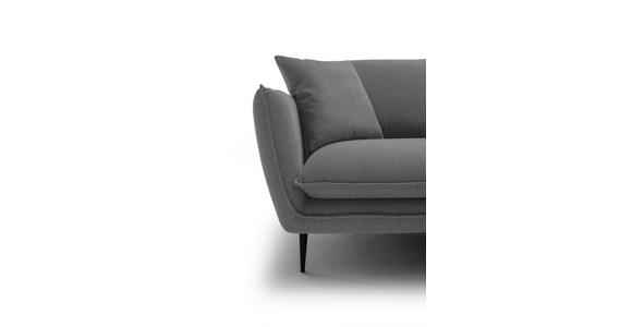ECKSOFA  in Webstoff Dunkelgrau  304/196 cm  - Dunkelgrau/Schwarz, KONVENTIONELL, Textil/Metall (304/196cm) - Hom`in
