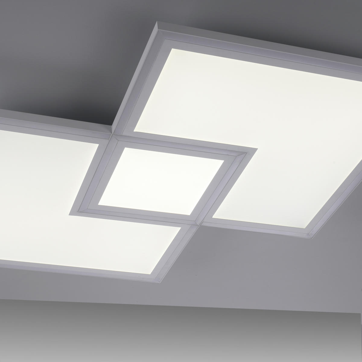 LED-DECKENLEUCHTE 51 W    67/67/5 cm  - Weiss, Trend, Kunststoff/Metall (67/67/5cm) - Novel