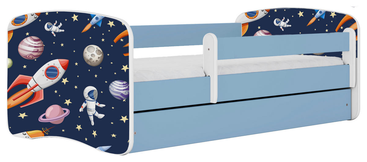 KINDER-/JUNIORBETT - Blau/Birkefarben, MODERN, Holz/Holzwerkstoff (80/160cm) - MID.YOU