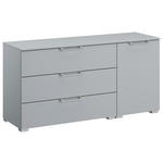 SIDEBOARD  in 120/61/42 cm  - Silberfarben/Hellgrau, Design, Holzwerkstoff/Kunststoff (120/61/42cm) - Novel