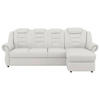 ECKSOFA in Lederlook Weiss  - Weiss/Schwarz, Konventionell, Kunststoff/Textil (262/165cm) - Livetastic