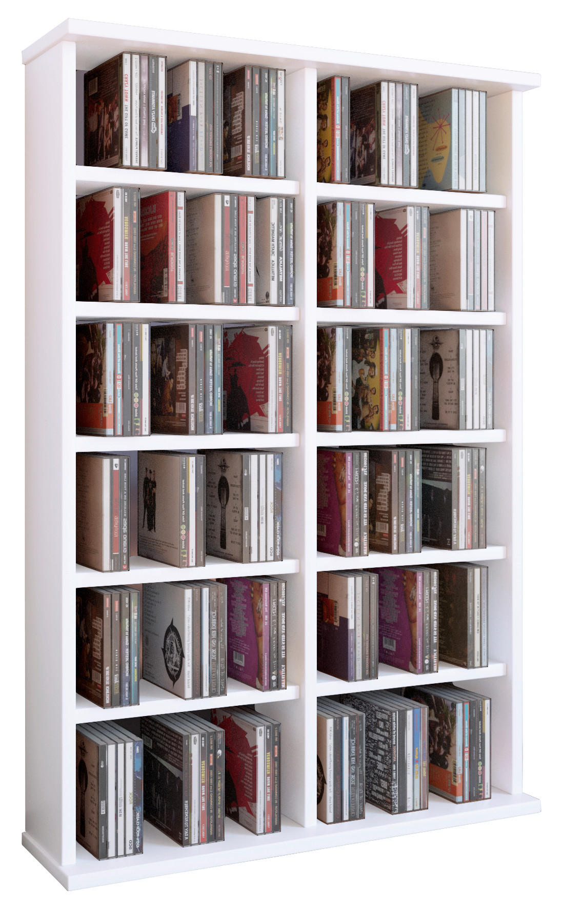 CD-HYLLA 60/92/18 cm  - vit, Klassisk, trämaterial (60/92/18cm) - Livetastic