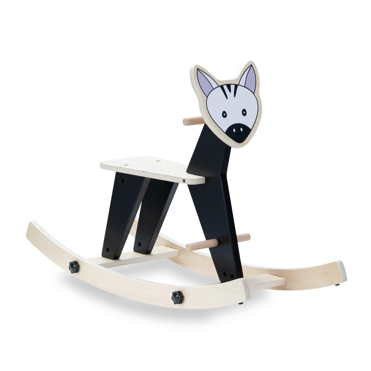 SCHAUKELTIER - Schwarz/Weiß, Basics, Holz (32,5/55/82cm) - Hauck