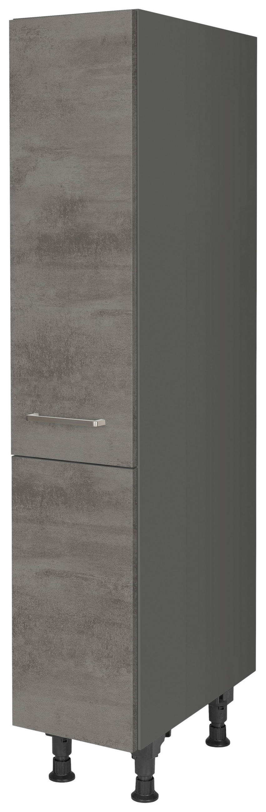 APOTHEKERSCHRANK 30/168/58 cm  in Schieferfarben  - Schieferfarben/Edelstahlfarben, MODERN, Holzwerkstoff/Metall (30/168/58cm) - Nobilia