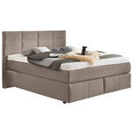 BOXSPRINGBETT 180/200 cm  in Hellgrau  - Hellgrau/Schwarz, KONVENTIONELL, Kunststoff/Textil (180/200cm) - Dieter Knoll