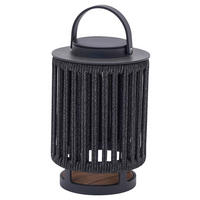 SOLARLEUCHTE  - Dunkelgrau/Anthrazit, Design, Kunststoff/Textil (21,5/32,5/21,5cm) - Ambia Garden