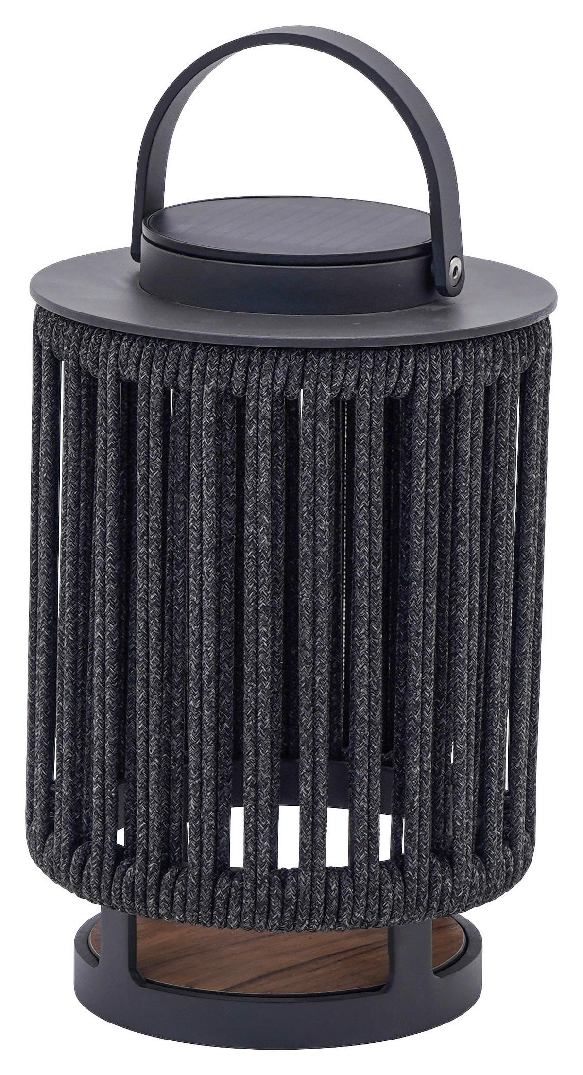 SOLARLEUCHTE  - Dunkelgrau/Anthrazit, Design, Kunststoff/Textil (21,5/32,5/21,5cm) - Ambia Garden