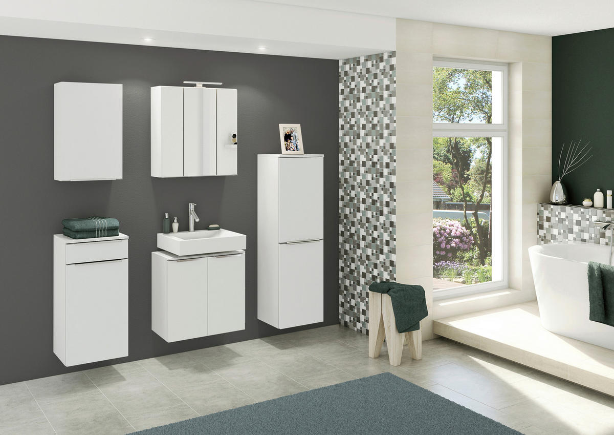 MIDISCHRANK 40/130/35 cm  - Edelstahlfarben/Silberfarben, KONVENTIONELL, Holzwerkstoff/Kunststoff (40/130/35cm) - Xora